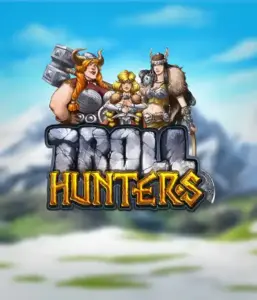 Step into the world of "Troll Hunters," where bold Viking warriors stand ready to battle their foes. The logo shows a male and female Viking, dressed for battle, overlooking a cold landscape. They radiate bravery and might, symbolizing the core of the game's adventurous theme.